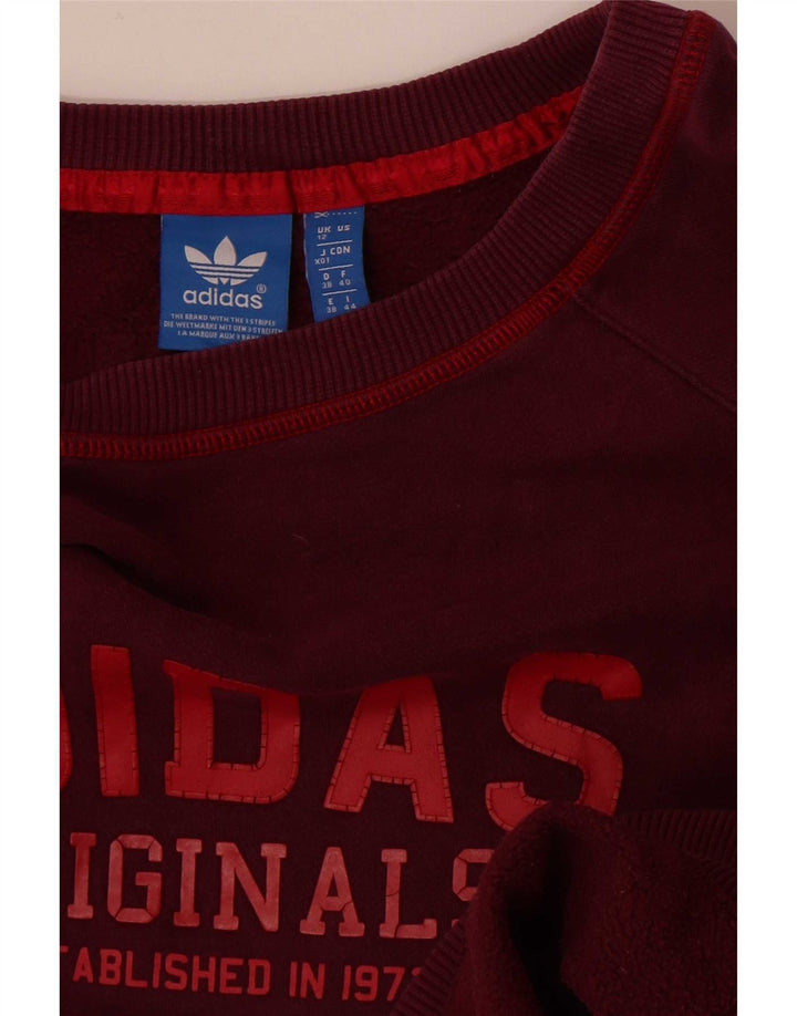 Γυναικείο Φούτερ Adidas Graphic Jumper UK 12 Medium Burgundy