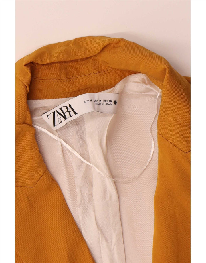 Zara Γυναικείο Μπουφάν Blazer με διπλό στήθος UK 14 μεσαία κίτρινη βισκόζη