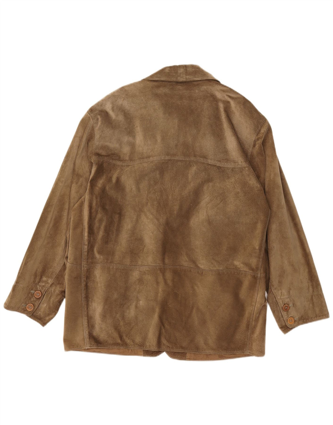 Vintage Ανδρικό Suede Blazer Jacket IT 48 Δερμάτινο μεσαίο καφέ