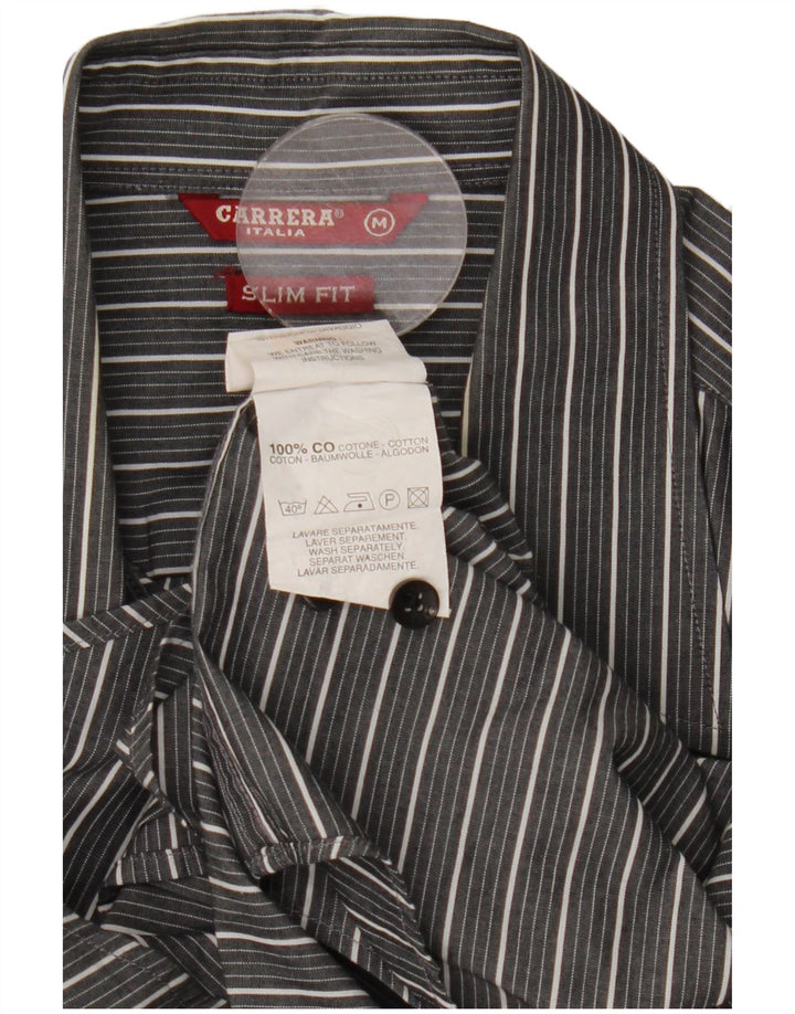 Ανδρικό πουκάμισο Carrera Slim Fit Μεσαίο γκρι βαμβακερό ριγέ