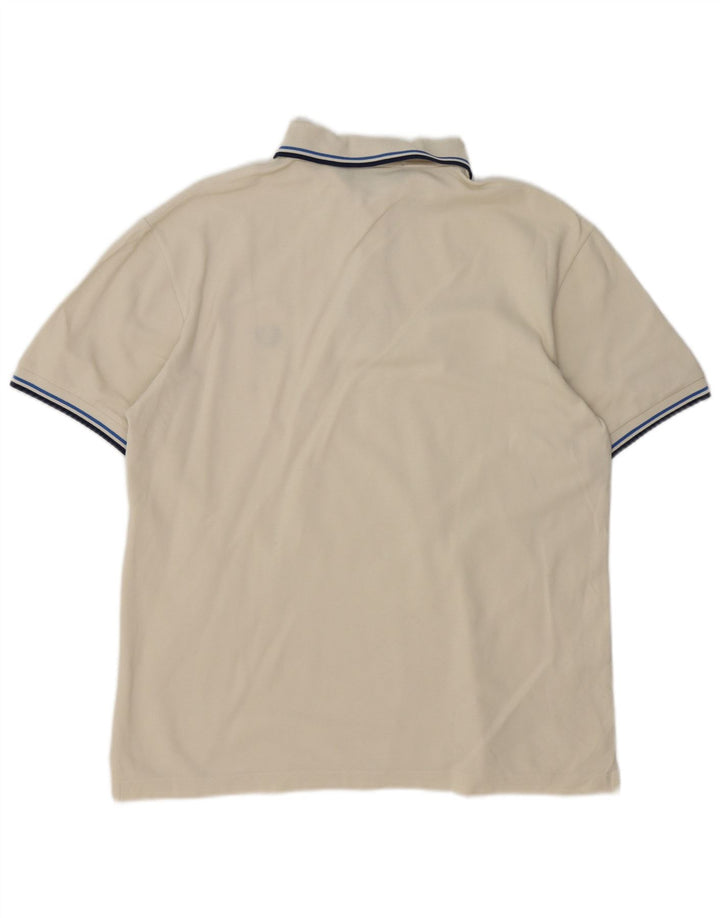 Fred Perry Ανδρικό πουκάμισο πόλο, μεσαίο λευκό βαμβακερό ριγέ
