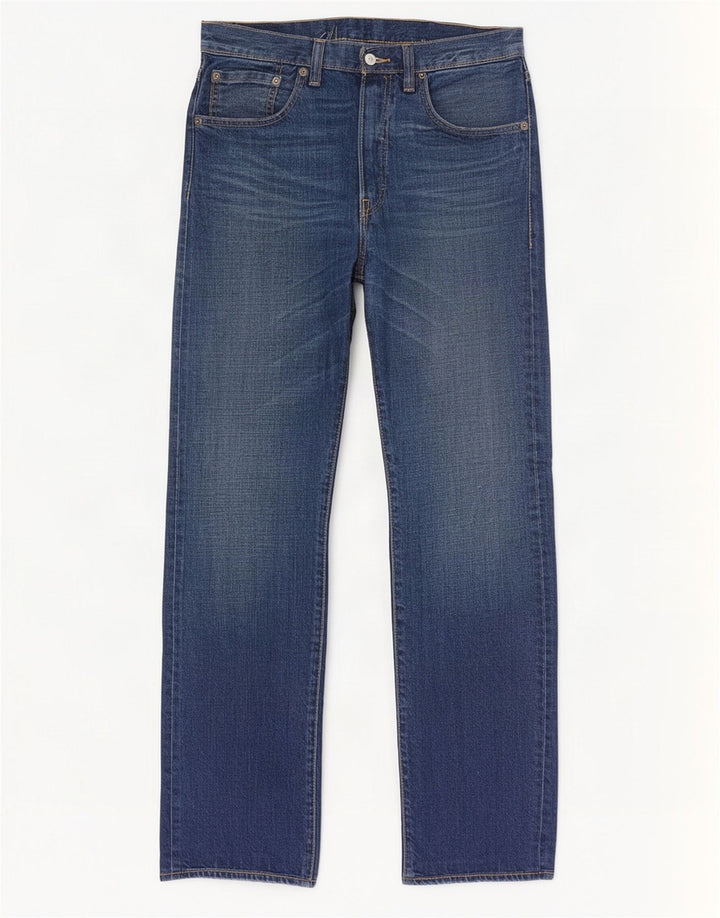 Levi's Mens 501 Straight Jeans W32 L32 Navy Blue Cotton