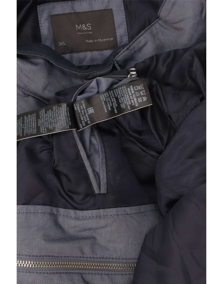 Ανδρικό μπουφάν Marks & Spencer UK 46 3XL Blue Colourblock Cotton