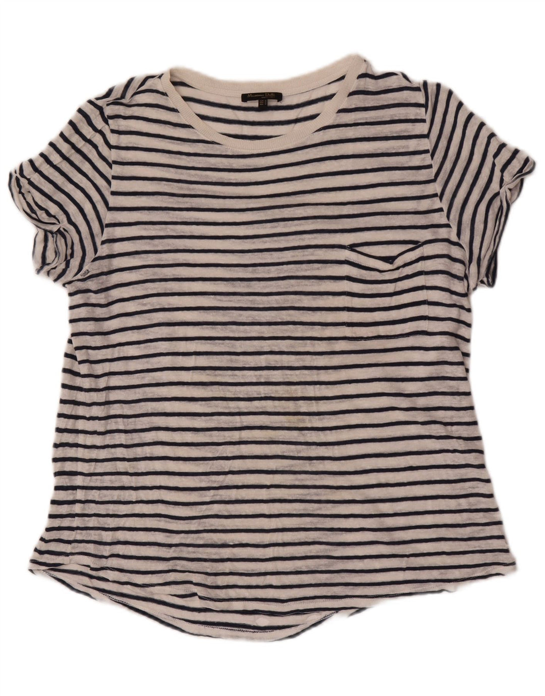 Massimo Dutti Γυναικείο T-Shirt Top UK 14 Medium White Ride