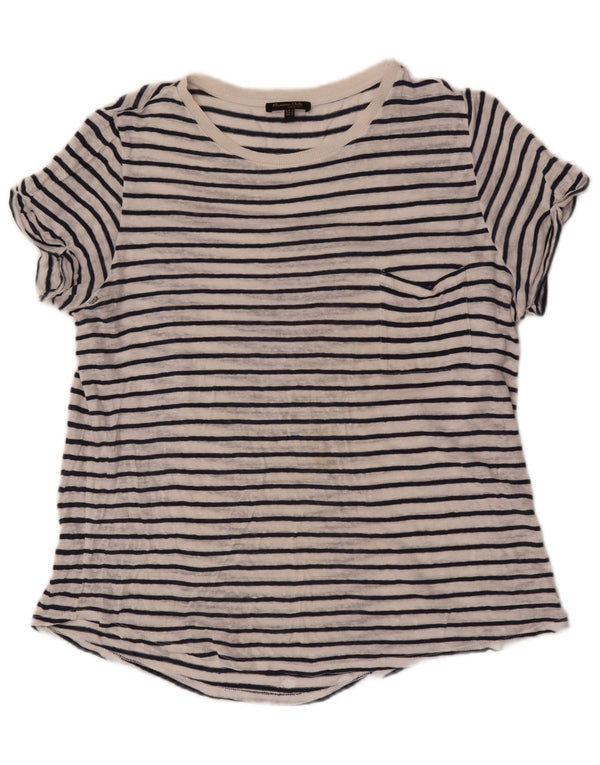 Massimo Dutti Γυναικείο T-Shirt Top UK 14 Medium White Ride