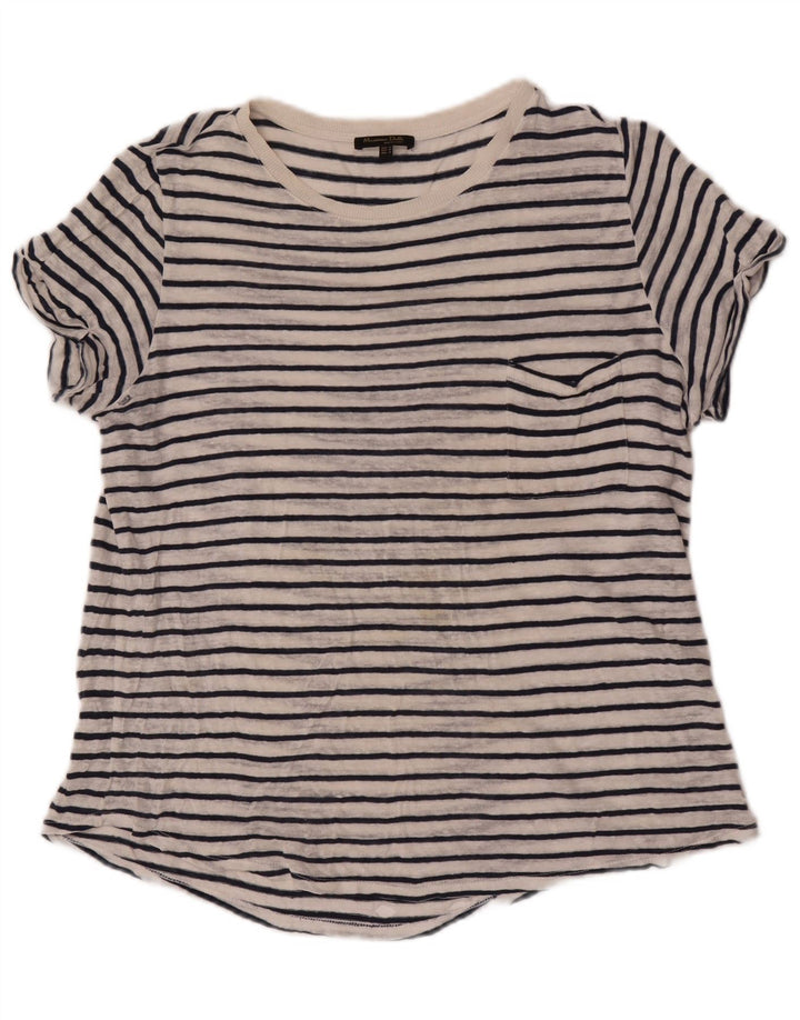 Massimo Dutti Γυναικείο T-Shirt Top UK 14 Medium White Ride