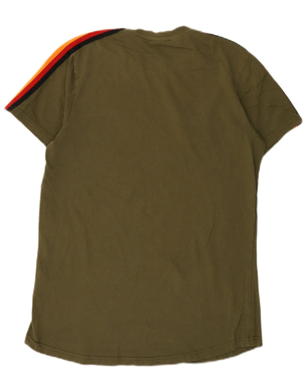 Ανδρικό T-Shirt Ellesse Top Μεσαίο Πράσινο Colourblock Βαμβακερό