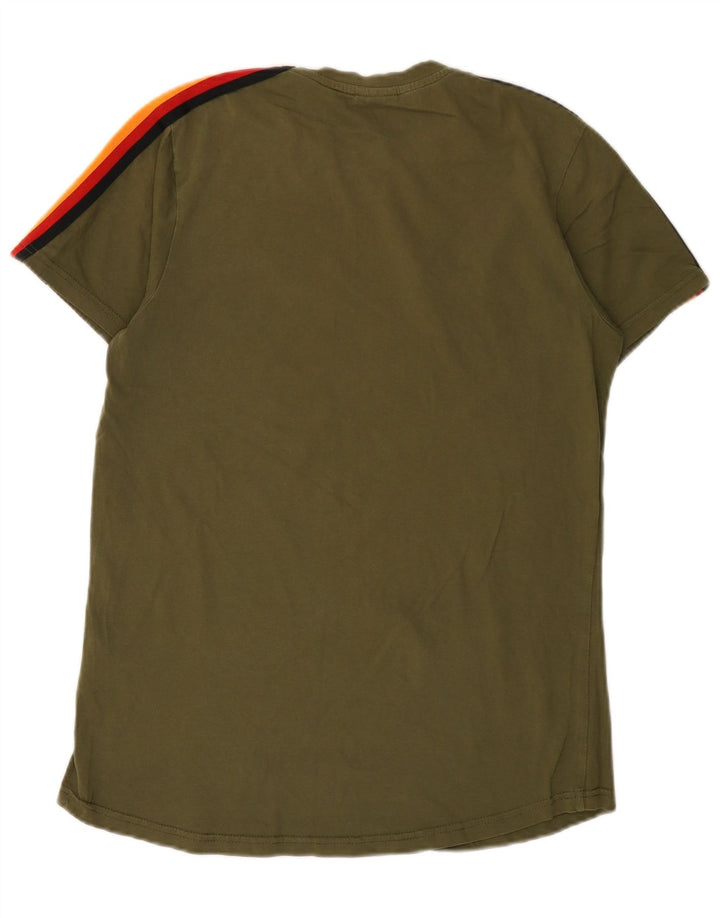 Ανδρικό T-Shirt Ellesse Top Μεσαίο Πράσινο Colourblock Βαμβακερό