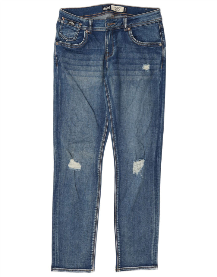 Superdry Γυναικείο Imogen Distressed Slim Jeans W28 L30 Blue Cotton