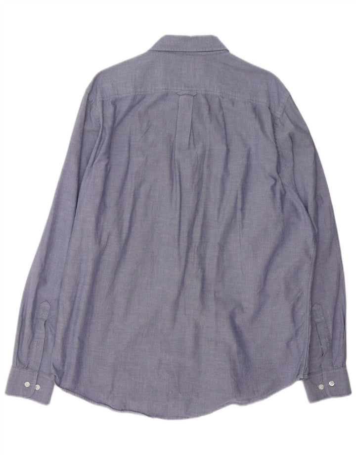 TIMBERLAND Ανδρικό πουκάμισο κανονικής εφαρμογής XL Μπλε βαμβακερό