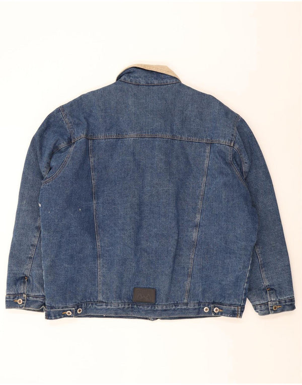 Vintage Ανδρικό Sherpa Τζιν Μπουφάν UK 44 2XL Μπλε Βαμβακερό