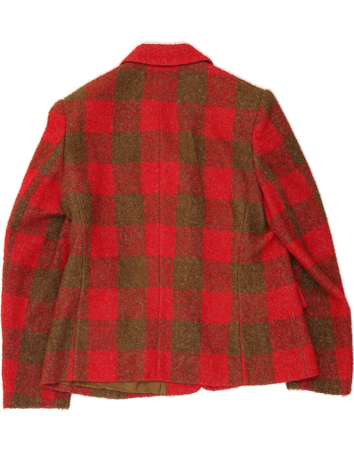 GIORGIO GRATI Womens 4 Button Blazer Jacket IT 48 XL Red Check Wool Vintage Giorgio Grati and Second-Hand Giorgio Grati from Messina Hembry 