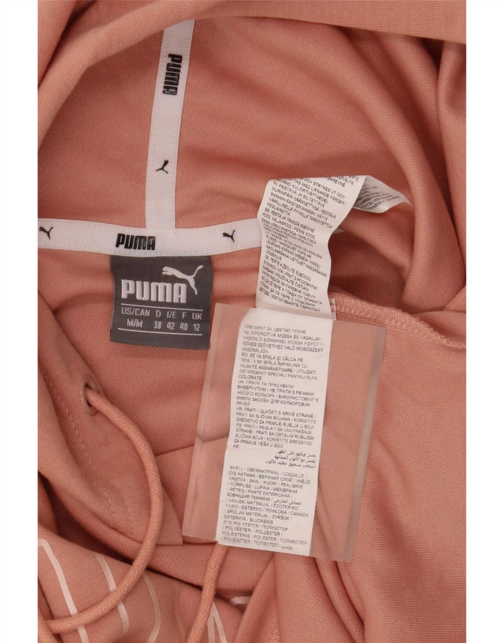 Γυναικείο PUMA Oversized Crop Graphic Hoodie Jumper UK 12 Medium Pink