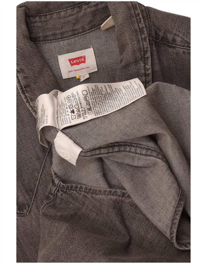 Ανδρικό τζιν πουκάμισο Levi's μεσαίο γκρι βαμβακερό