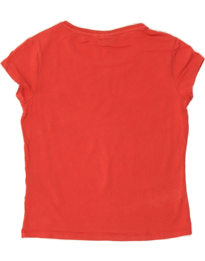 ELLESSE Womens T-Shirt Top UK 10 Small Red Cotton Vintage Ellesse and Second-Hand Ellesse from Messina Hembry 