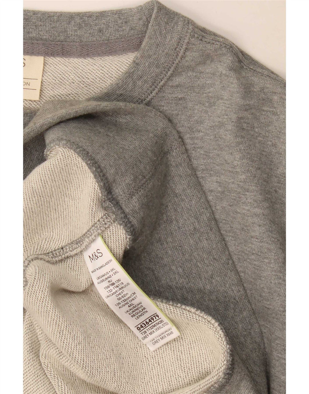 Ανδρικό φούτερ Marks & Spencer Jumper 3XL Γκρι βαμβακερό