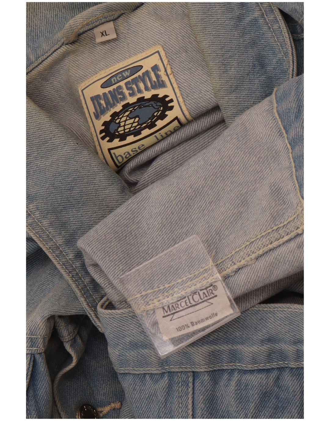 MARCEL CLAIR Ανδρικό Τζιν Gilet UK 42 XL Μπλε Βαμβακερό