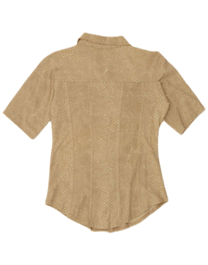 Γυναικείο πουκάμισο με αφηρημένο σχέδιο VINTAGE UK 12 Medium Beige Animal print