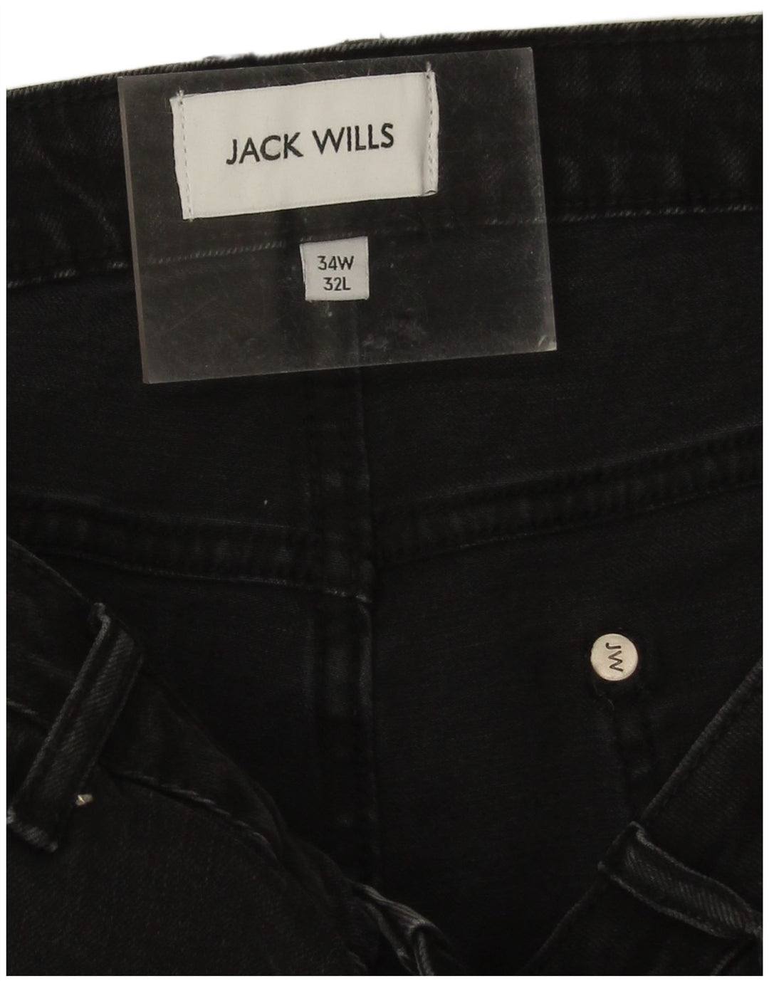 Jack Wills Ανδρικό Slim Jeans W34 L29 Μαύρο βαμβακερό