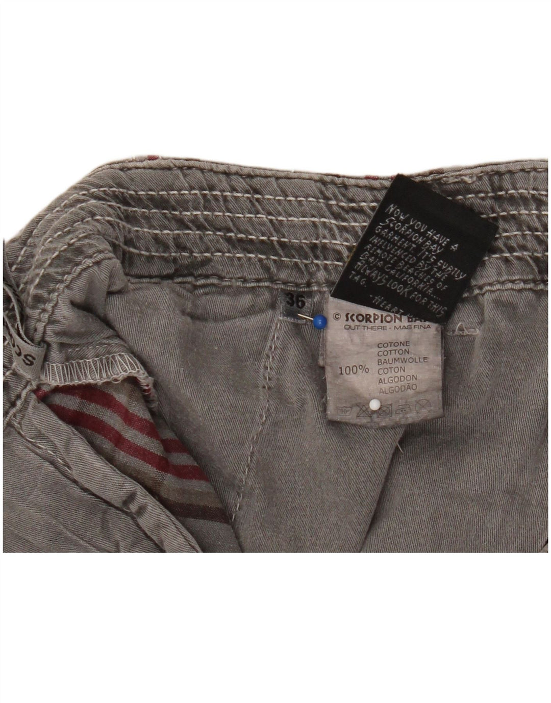 Ανδρικό σορτς Cargo Scorpion Bay W36 Large Grey Check Cotton