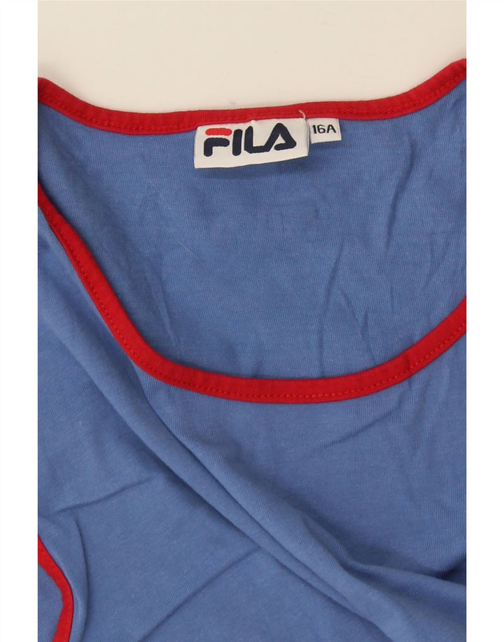 FILA Boys Vest Top 15-16 Years Πολύχρωμο Colourblock