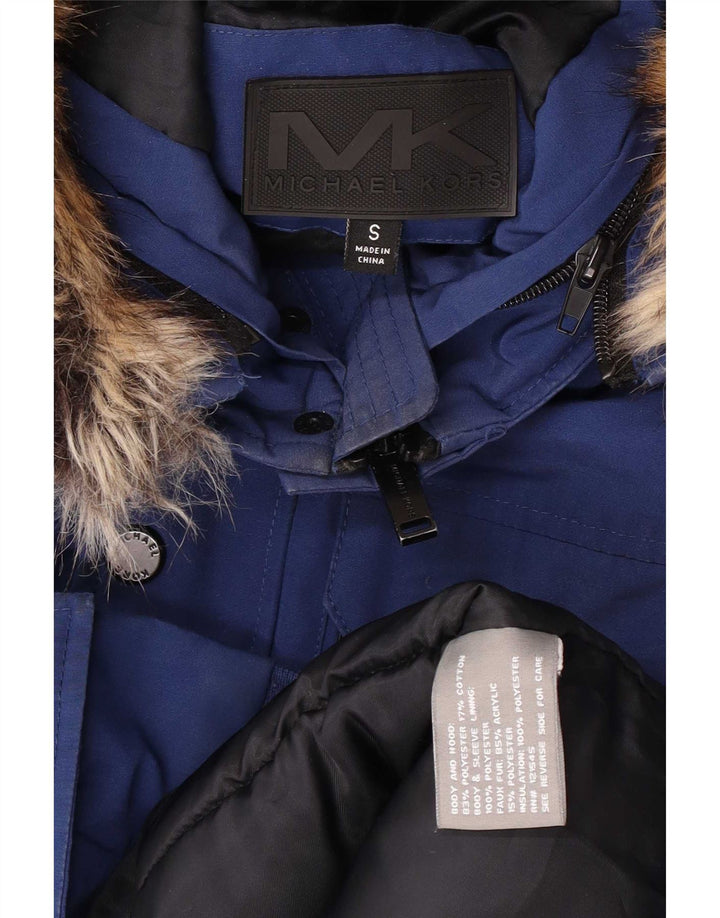 Michael Kors Ανδρικό μπουφάν μπουφάν με κουκούλα UK 36 Small Blue Polyester