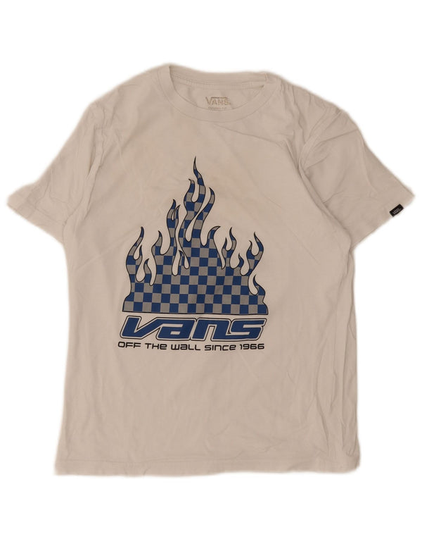 Vans Boys Graphic T-Shirt Top 11-12 Years Λευκό