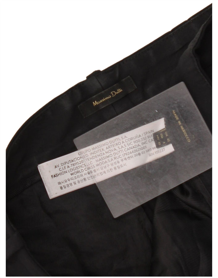 MASSIMO DUTTI Γυναικείο ίσιο παντελόνι EU 40 Medium W30 L27 Μαύρο