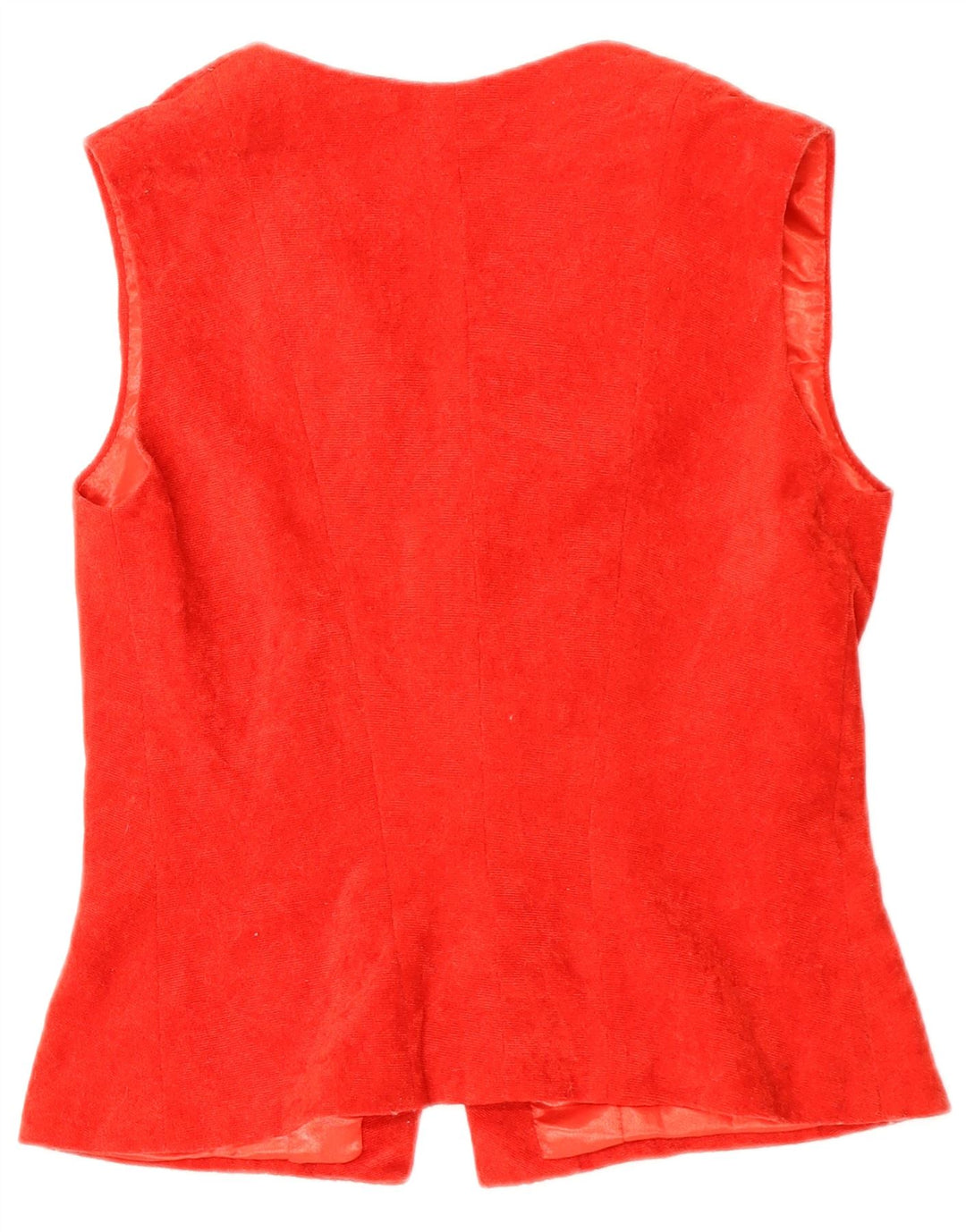 VINTAGE Γυναικείο Γιλέκο UK 14 Medium Red