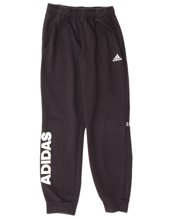 Adidas Boys αθλητική φόρμα παντελόνι Joggers 11-12 ετών μαύρο βαμβακερό