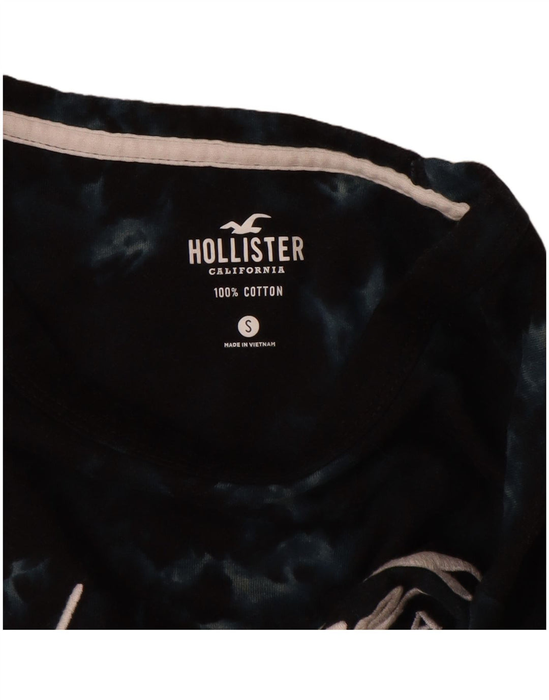 Ανδρικό γραφικό μπλουζάκι HOLLISTER Small Navy Blue Tie Βαμβακερή βαφή