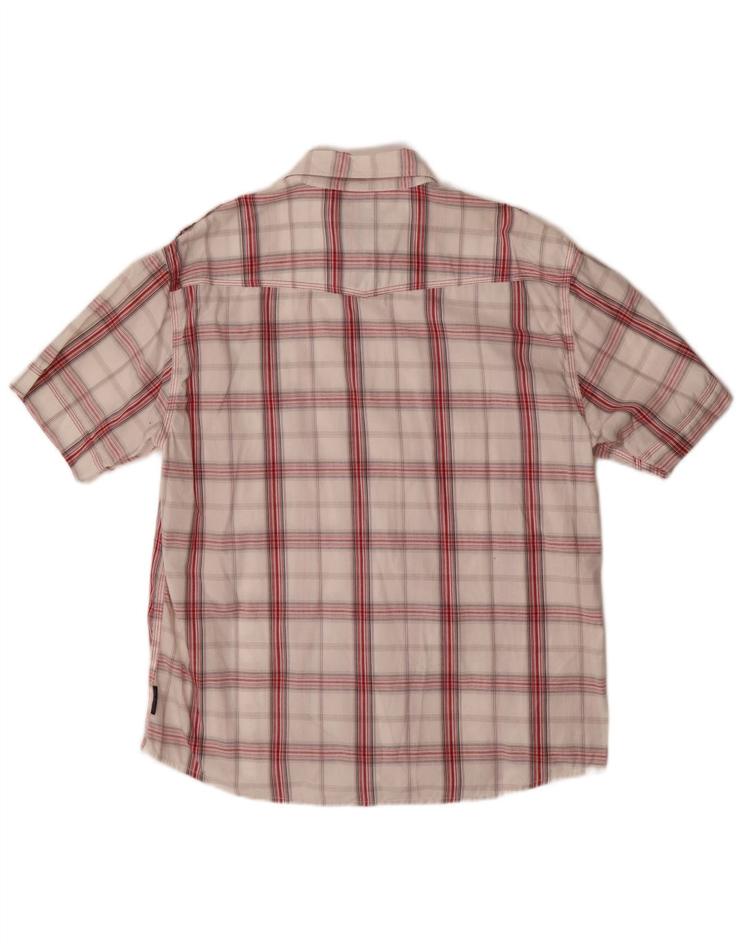 Ανδρικό κοντομάνικο γραφικό πουκάμισο Blend XL Red Check Cotton