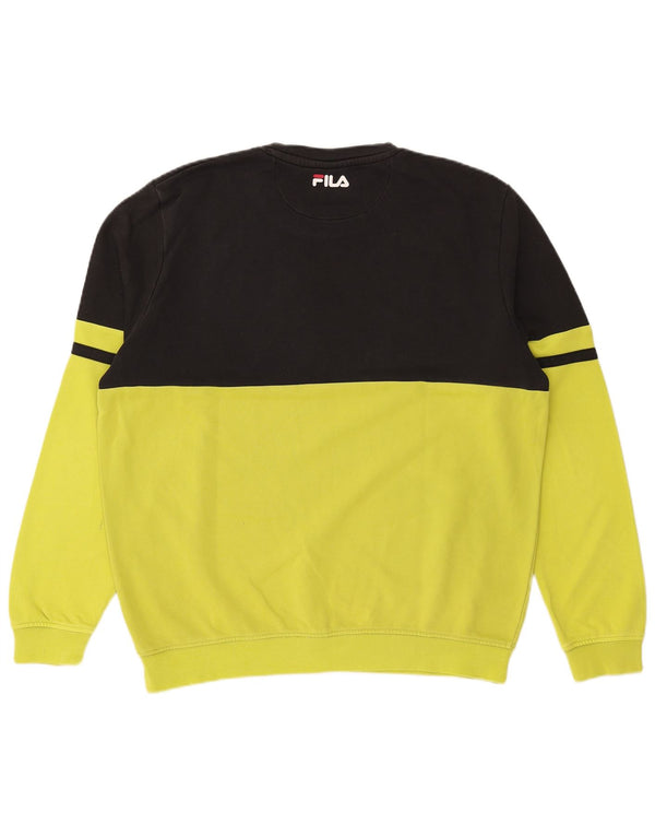 Ανδρικό γραφικό φούτερ Fila Jumper XL Μαύρο Colourblock Βαμβακερό