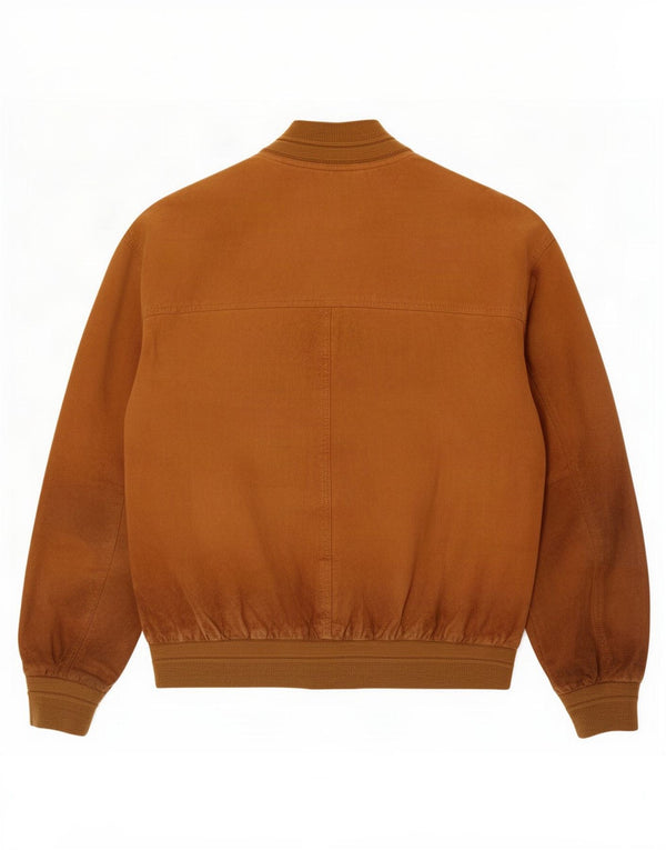 Vintage Ανδρικό Suede Bomber Jacket IT 52 XL Καφέ Δερμάτινο