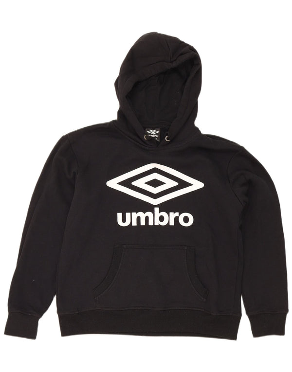 Umbro Γυναικείο Γραφικό Hoodie Jumper UK 14 Μεσαίο μαύρο βαμβακερό