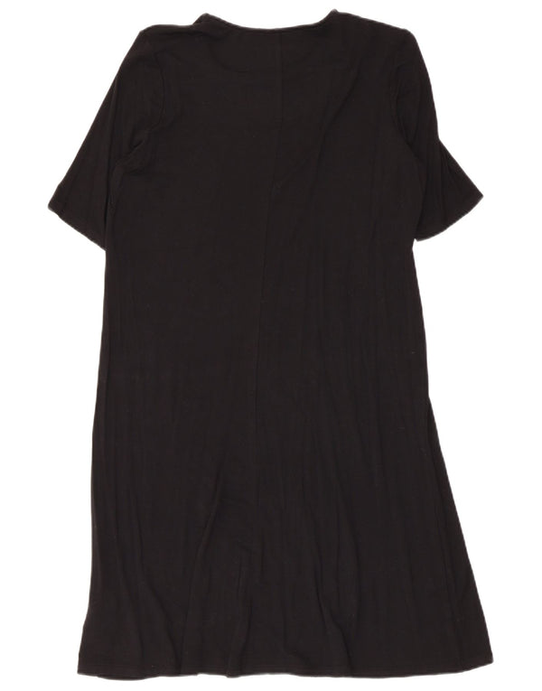 Marks & Spencer Γυναικείο T-Shirt Φόρεμα UK 12 Medium Black Viscose