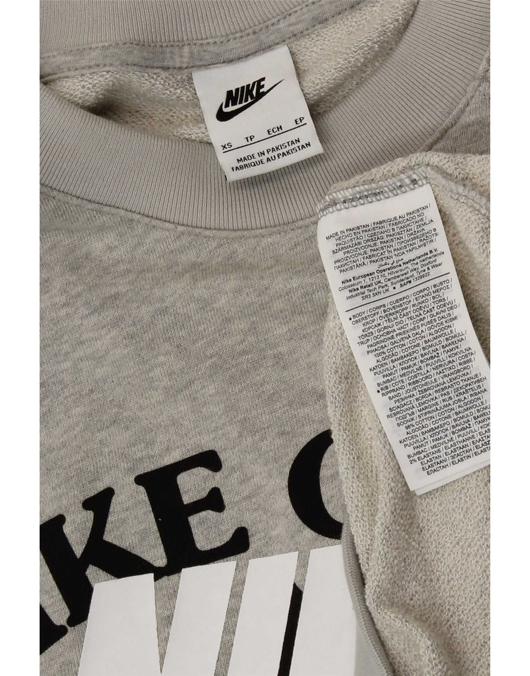 Ανδρικό γραφικό φούτερ Nike Jumper XS Γκρι βαμβακερό
