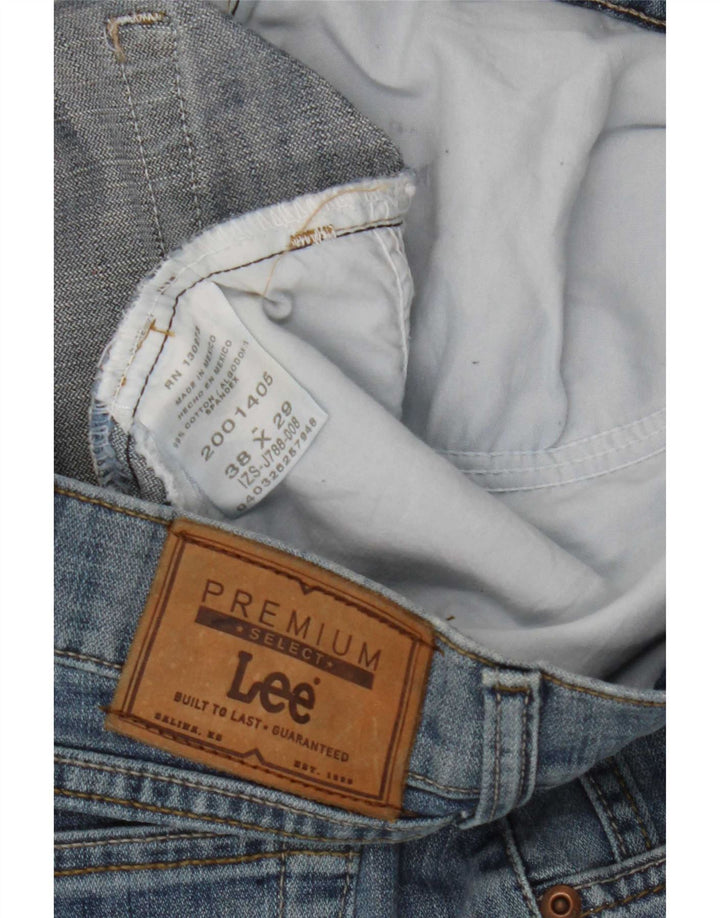 Lee Mens Straight Jeans W38 L29 Μπλε Βαμβακερό