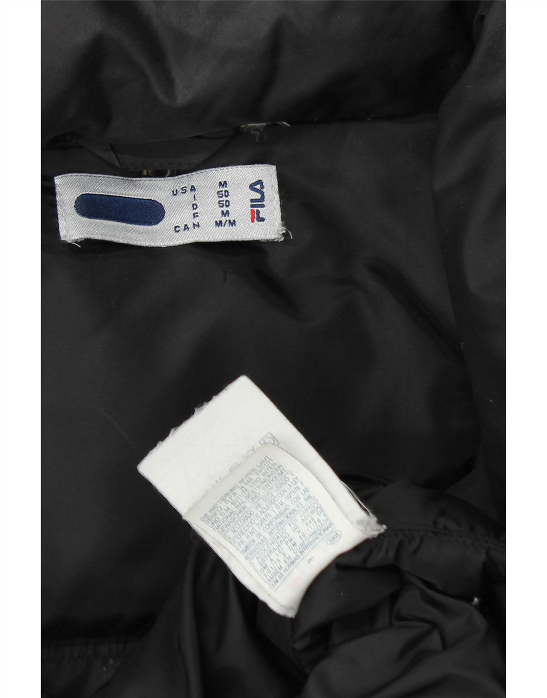 Ανδρικό μπουφάν με κουκούλα FILA UK 38 Medium Black Nylon