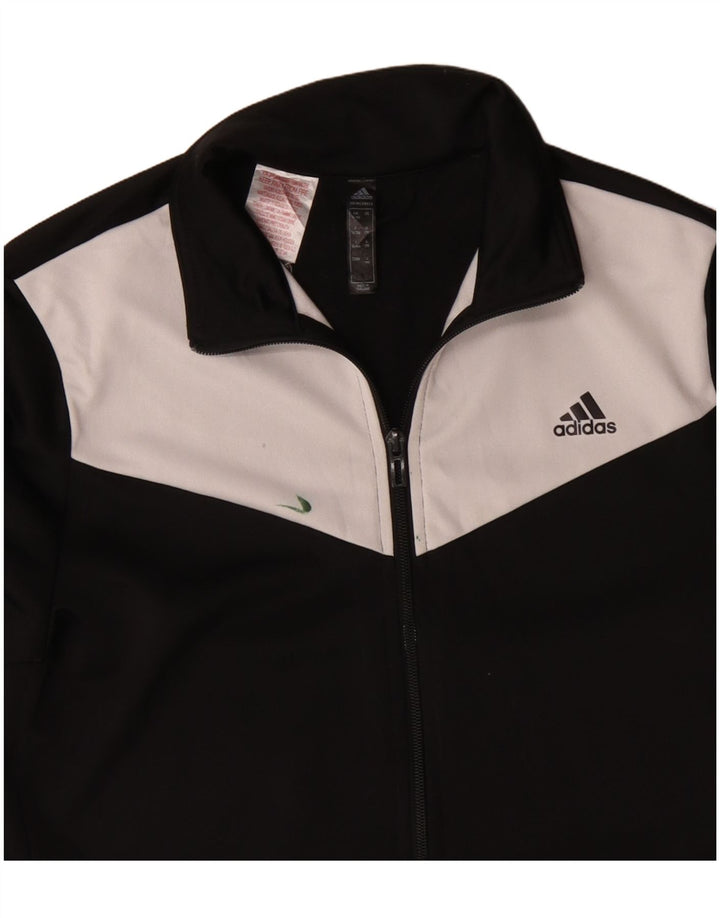 Κορυφαία φόρμα Adidas Boys σακάκι 14-15 ετών Μαύρο Colourblock Πολυεστέρας