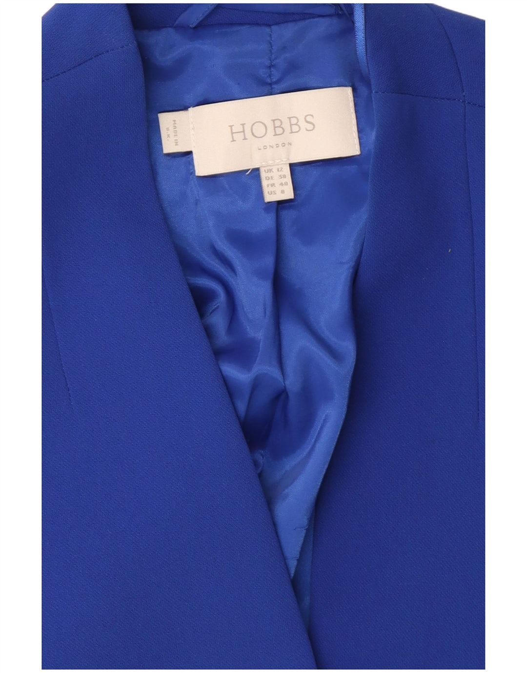 Hobbs Γυναικείο μπουφάν Bolero 3/4 μανίκι UK 12 Medium Blue Polyester