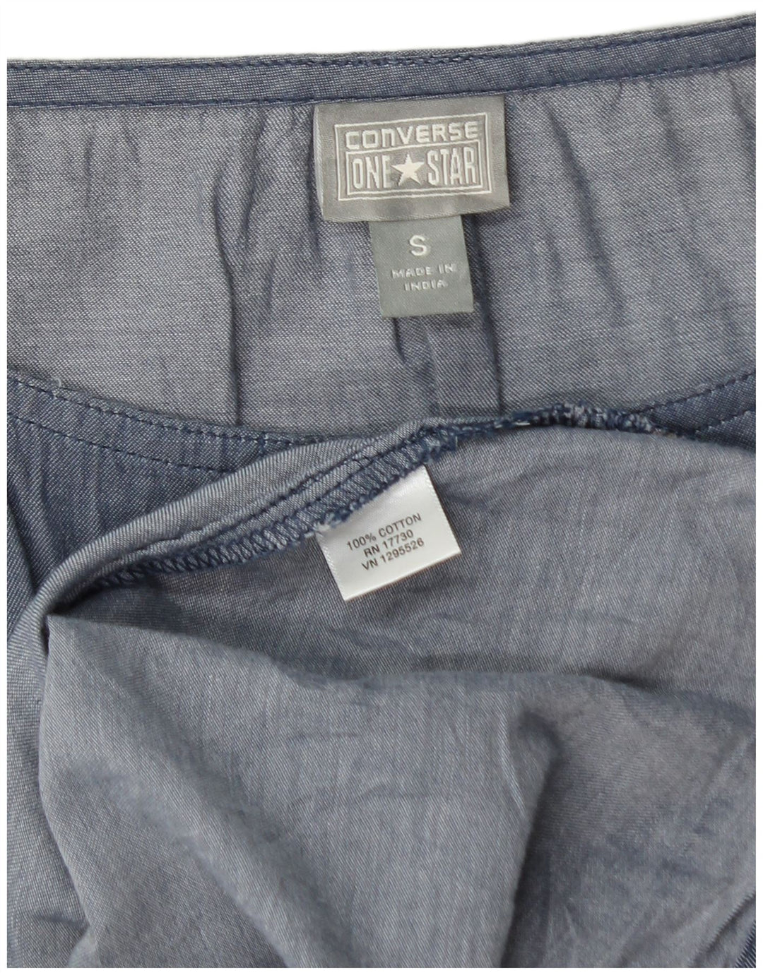 Γυναικείο Αμάνικο φόρεμα CONVERSE UK 10 Μικρό Μπλε Βαμβακερό