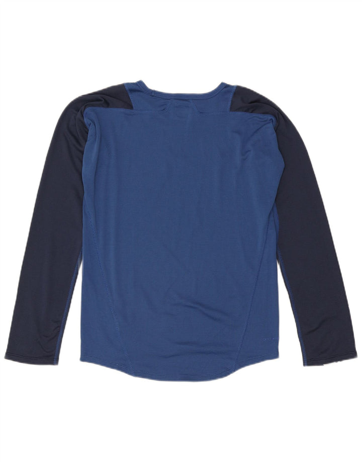 Ανδρικό τοπ Nike μακρυμάνικο UK 36/38 Small Blue Colorblock Πολυεστέρας