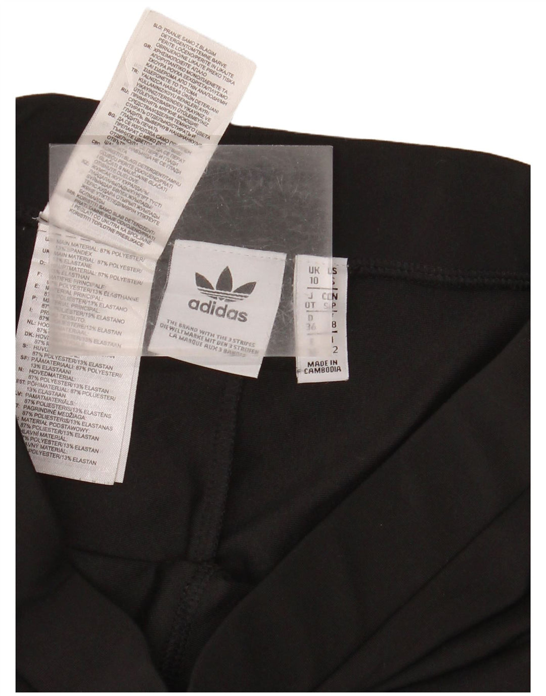 Γυναικεία γραφικά κολάν ADIDAS UK 10 Small Black Polyester