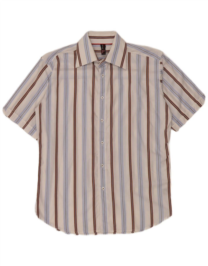 PIERRE CARDIN Ανδρικό κοντομάνικο πουκάμισο μεσαίο πολύχρωμο ριγέ