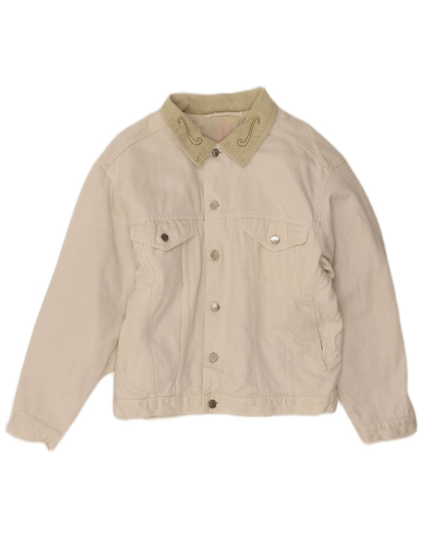 Ανδρικό τζιν μπουφάν El Charro UK 36 Small White Floral