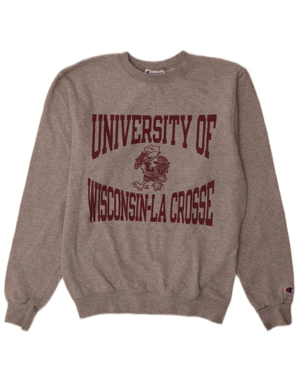 Champion Mens University Of Wisconsin Graphic Φούτερ Jumper Small Grey