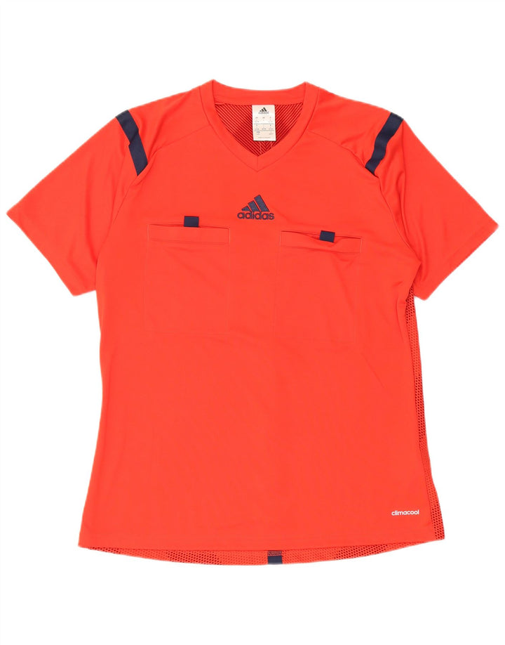 Adidas Boys Climacool T-Shirt 15-16 ετών μεγάλο κόκκινο ριγέ πολυεστέρα
