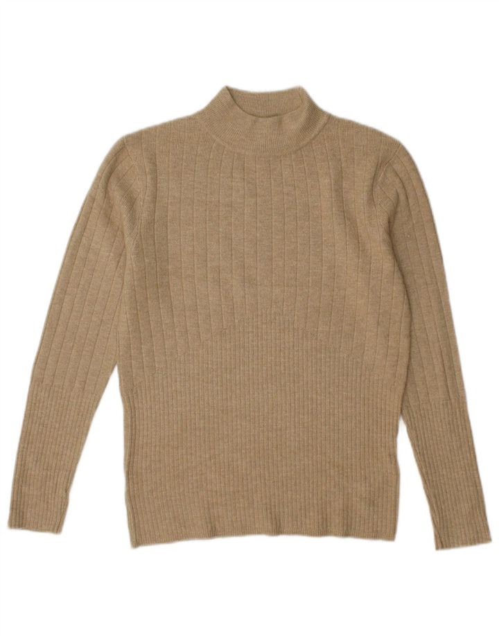 Marks & Spencer Γυναικείο πουλόβερ με λαιμό χελώνα UK 10 Small Beige Viscose
