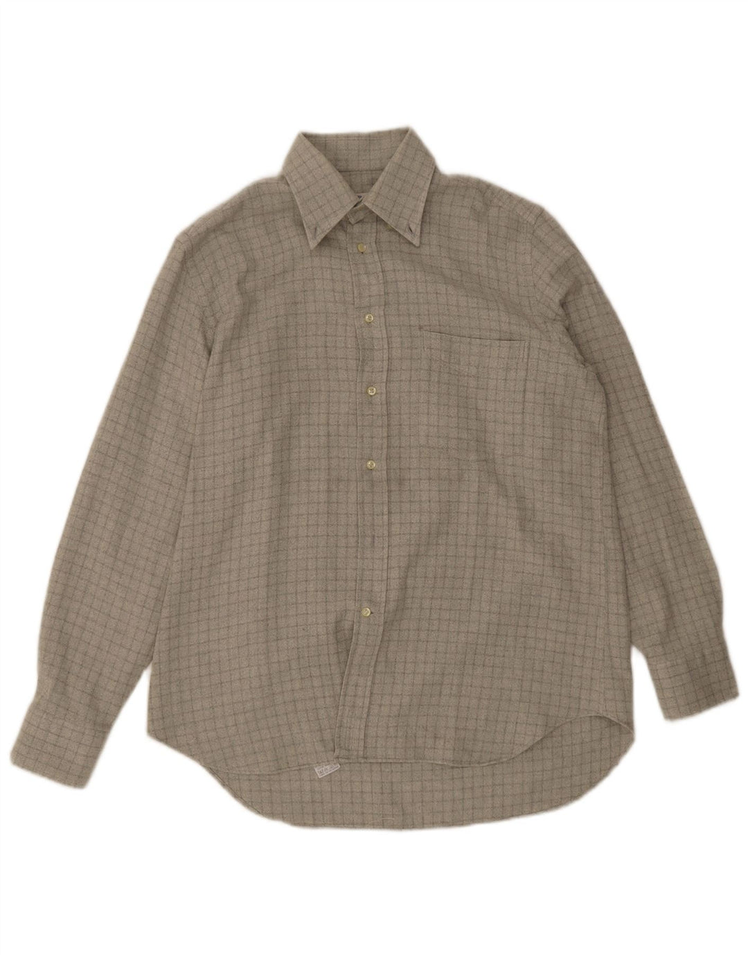 Ανδρικό φανελένιο πουκάμισο Boggi Νούμερο 39 15 1/2 Medium Grey Check Cotton